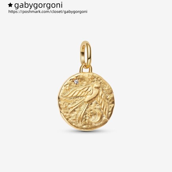 Pandora Swallow Medallion Charm - Picture 1 of 6